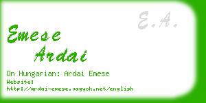 emese ardai business card